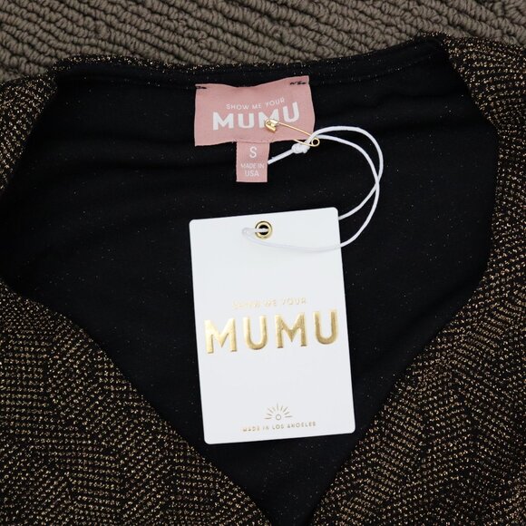 NWT Show Me Your Mumu Kimora Wrap Dress - Squiggle Sparkle Knit Size Small - Picture 7 of 7